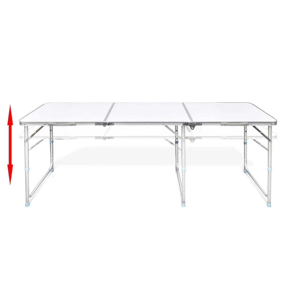 180cm Aluminium Folding Camping Table Portable Picnic Outdoor Garden BBQ Dining Desks