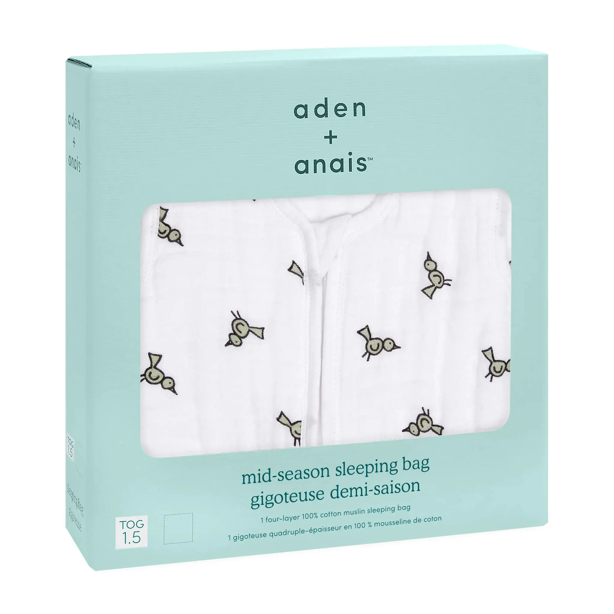 aden   anais Boutique Mid-Season Sleeping Bag - 1.5 Tog (Jungle Jam)