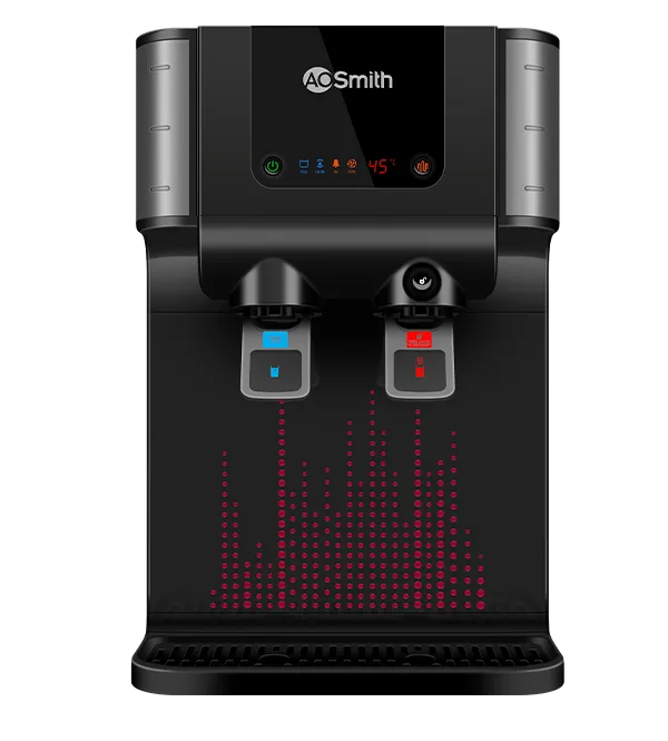 AO Smith Intelli Pro 10L UV   UF   SCMT Hot & Normal Water Purifier with 6 Stage Purification (Black)
