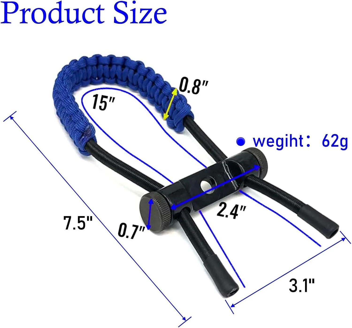 Archery Bow Wrist Sling, 550 Paracord Strap for Compound Bow & Recurve