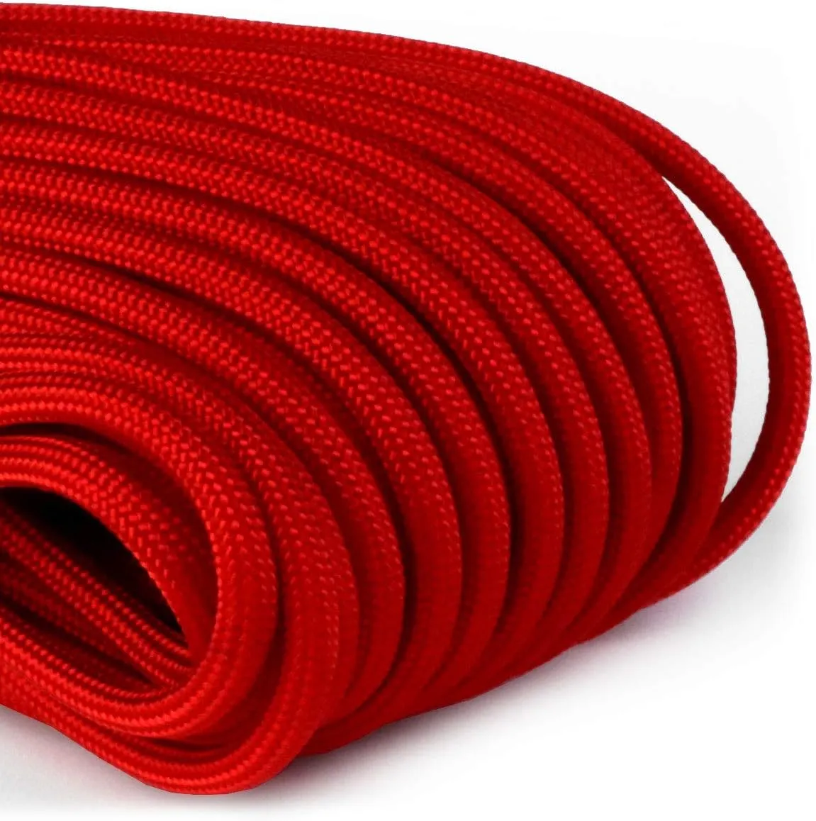 Atwood Rope MFG 550 Paracord 100 Feet 7-Strand Core Nylon Parachute Cord Outside Survival Gear Made in USA | Lanyards, Bracelets, Handle Wraps, Keychain (Red)