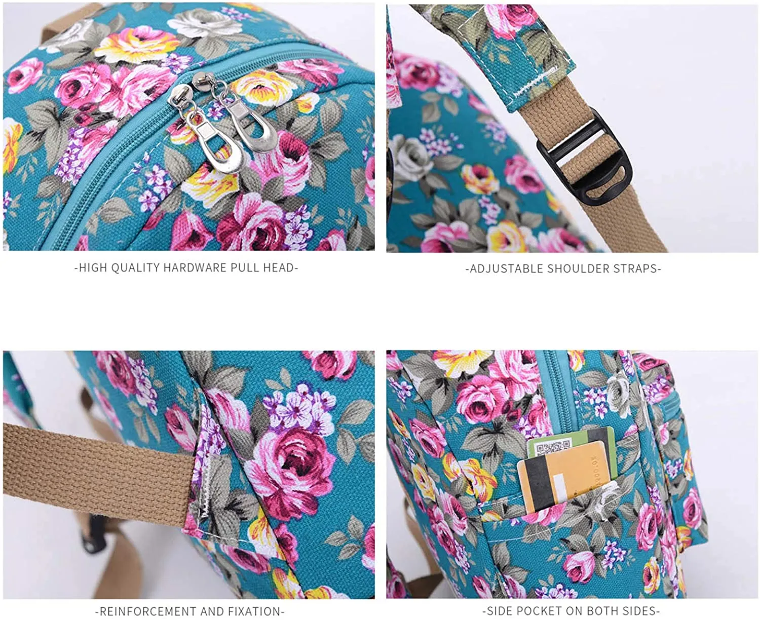 Bravo Floral Small (12 Inch) School Backpack - Floral Cream
