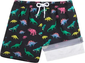 BRISIRA Toddler Boys Swim Trunks Swimsuit Boys Bathing Suit Compression Boxer Brief Liner Anti-Chafe Little Kids Baby 12m-5t