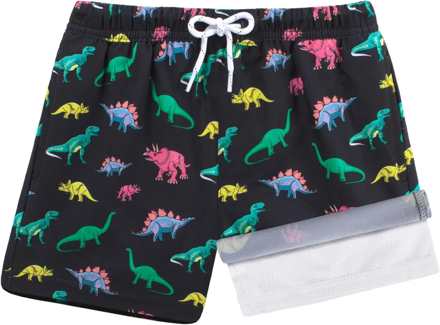 BRISIRA Toddler Boys Swim Trunks Swimsuit Boys Bathing Suit Compression Boxer Brief Liner Anti-Chafe Little Kids Baby 12m-5t