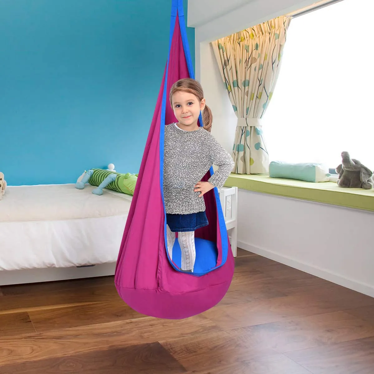 Child Pod Swing Chair Tent Nook - Costzon