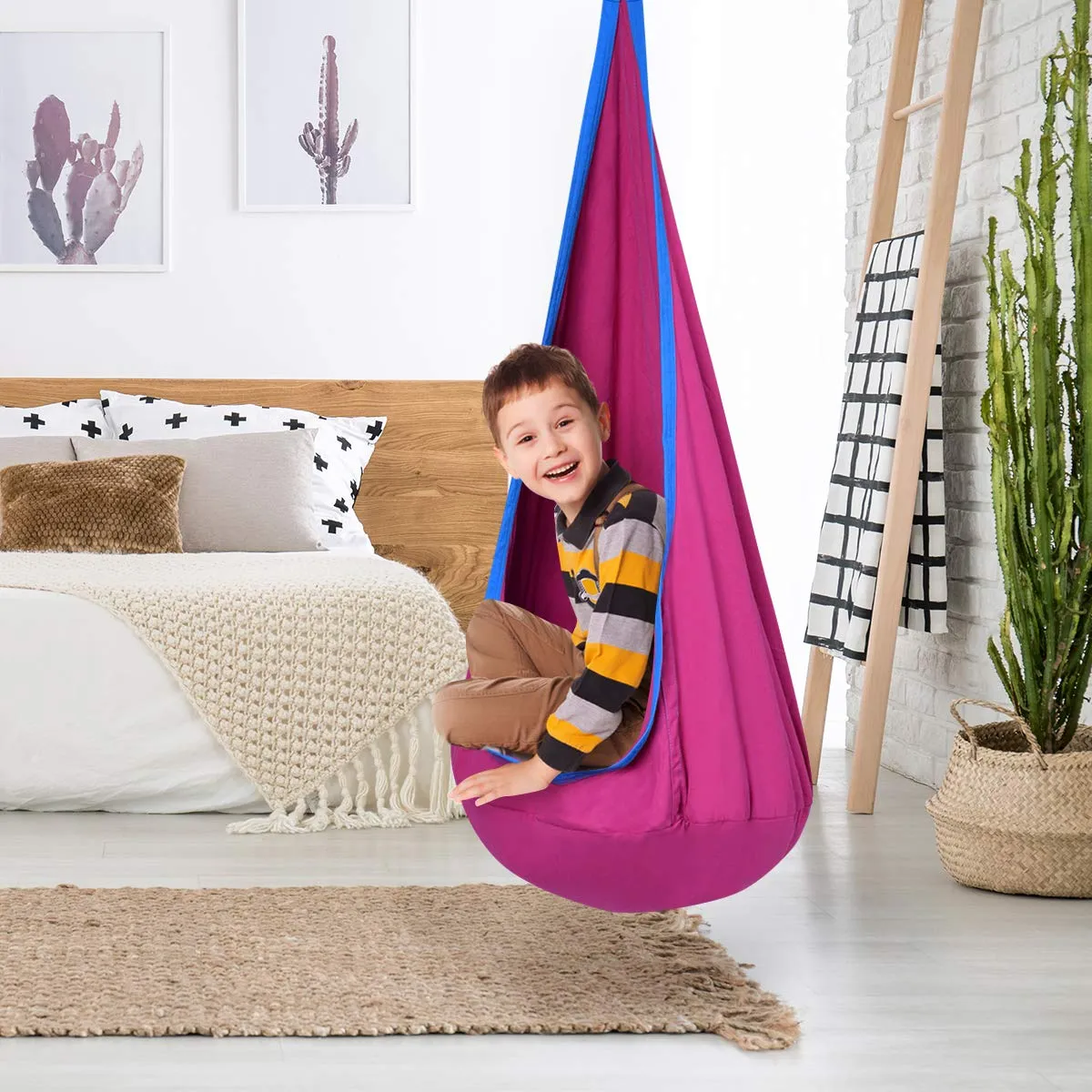 Child Pod Swing Chair Tent Nook - Costzon