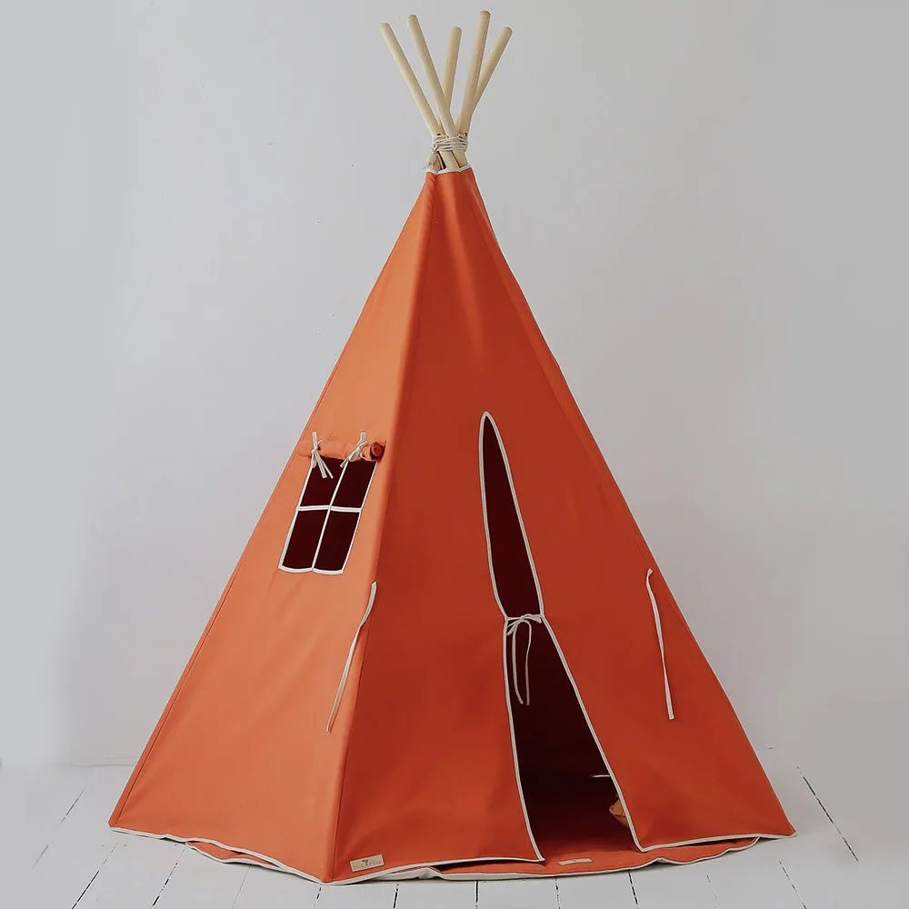 Children's Orange Indoor Teepee Tent