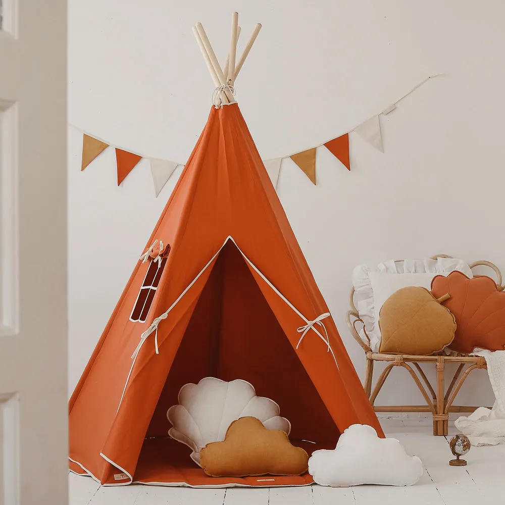 Children's Orange Indoor Teepee Tent