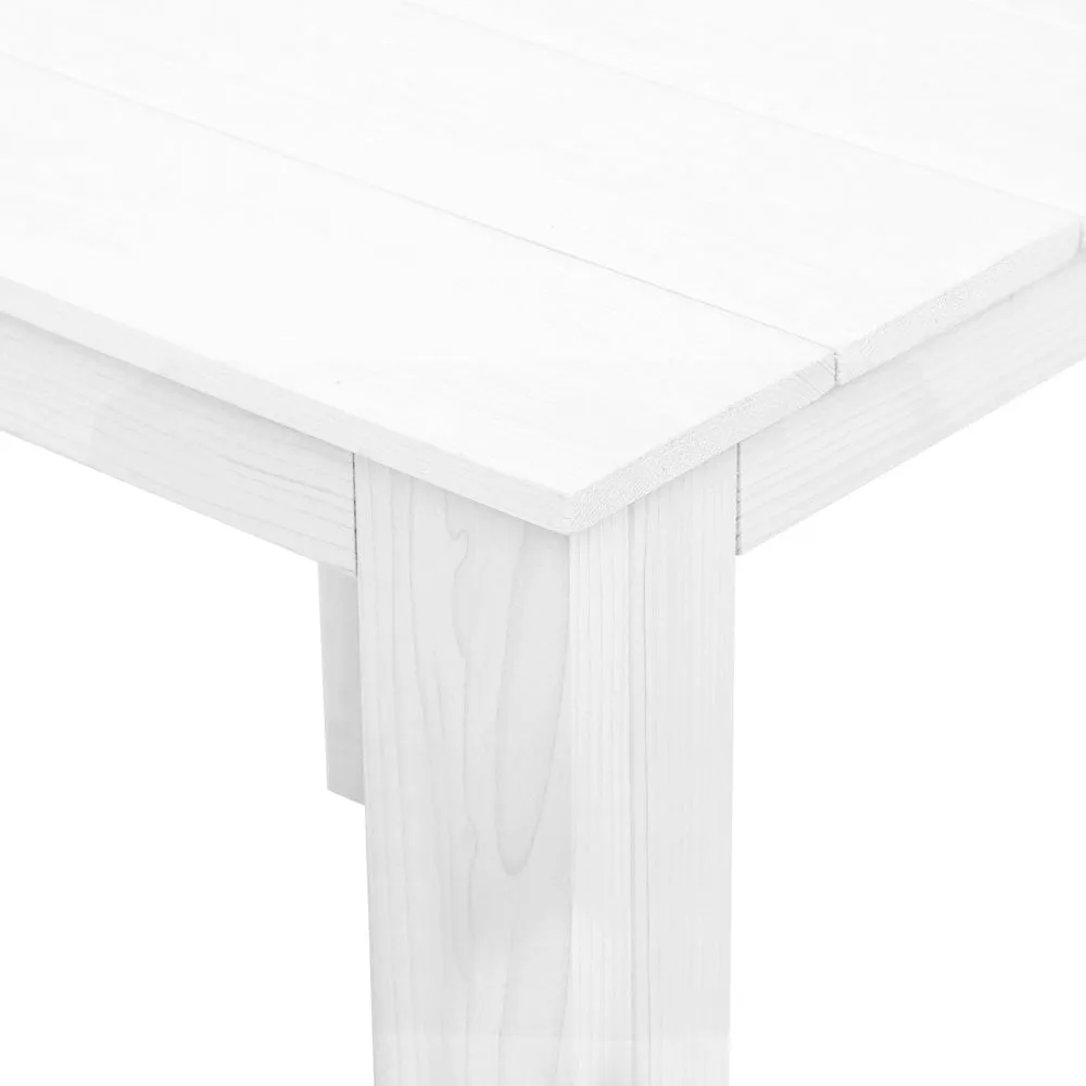 Coffee Side Table Wooden Desk Outdoor Furniture Camping Garden White