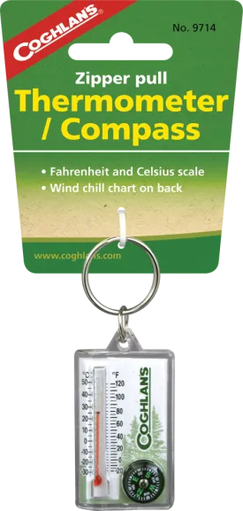 Coghlan's Zipper Pull Thermometer & Compass