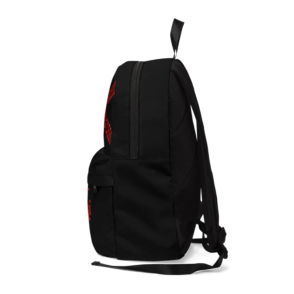 Crowgodshi Designer-X Backpack, RED LOGO