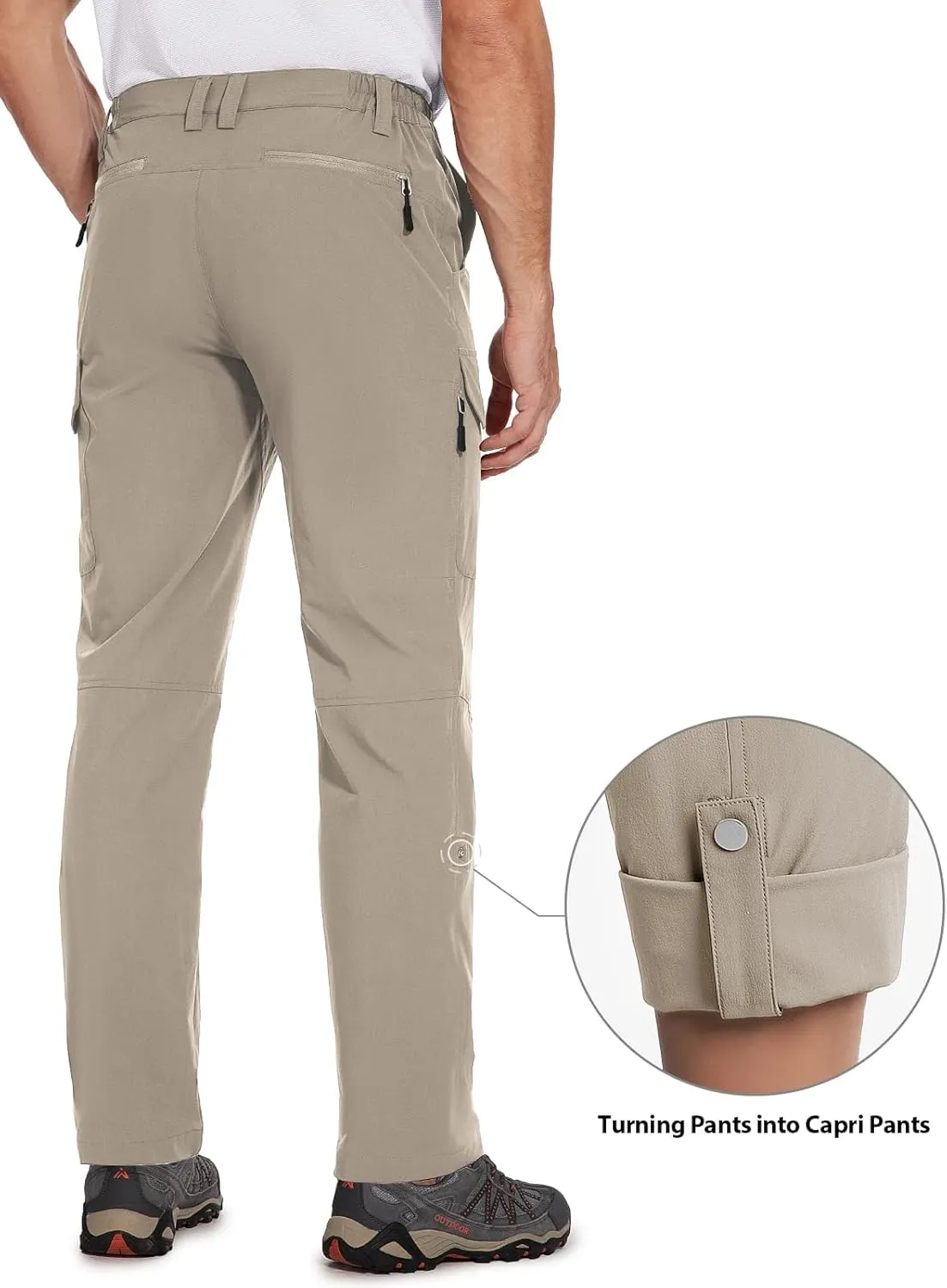 Cycorld Men's-Hiking-Pants-Lightweight-Water-Resistant-Quick-Dry Stretch for Travel Camping Fishing Outdoor