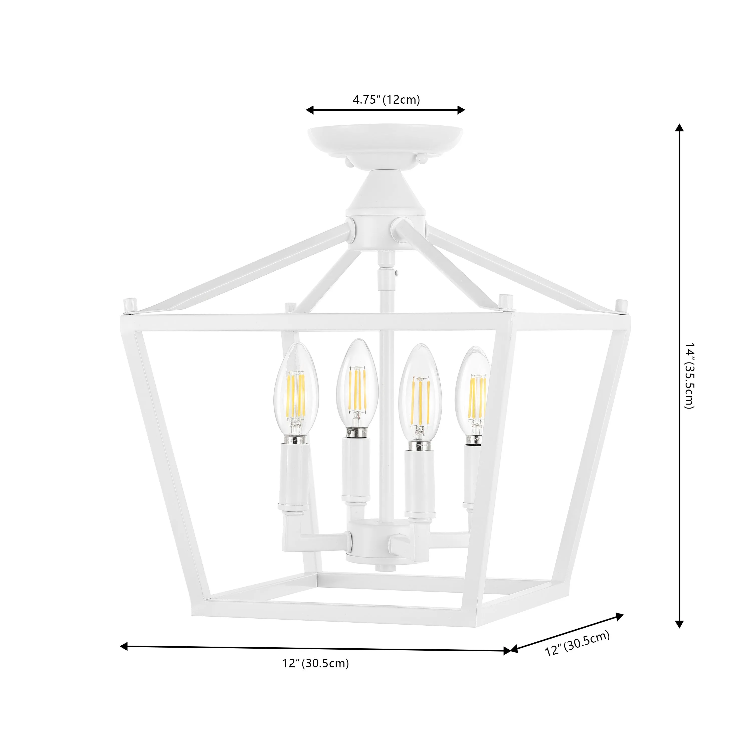 Flergo Iron Modern Farmhouse LED Flush Mount