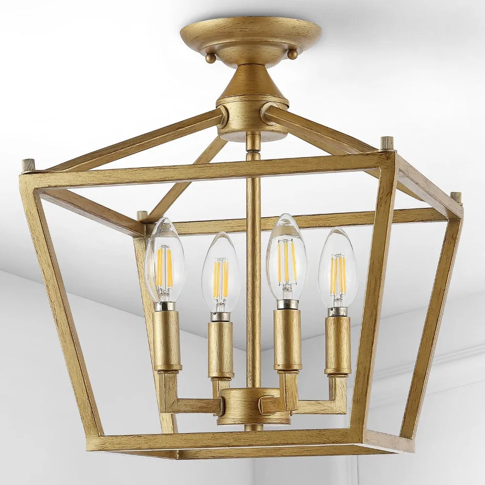 Flergo Iron Modern Farmhouse LED Flush Mount