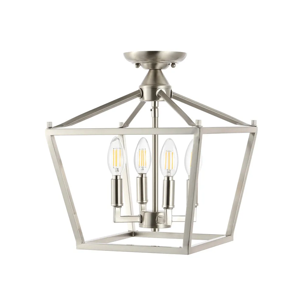 Flergo Iron Modern Farmhouse LED Flush Mount