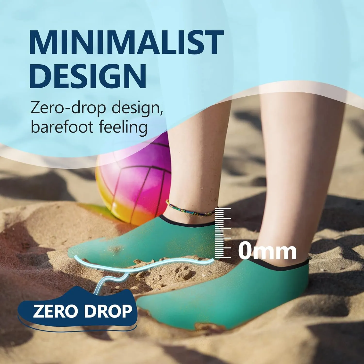 JACKSHIBO Water Shoes for Women Men Swim Shoes Water Socks for Cruise Essentials Swimming Aqua Beach Pool Yoga Surf