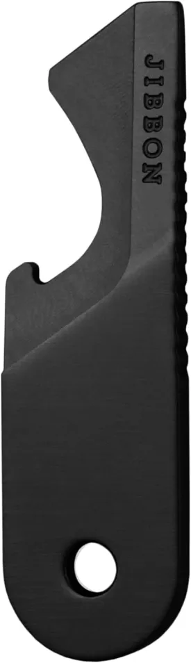 Jibbon Multifunctional EDC Keychain Multitool - Black Stainless Steel 5-in-1 Key Organizer Tool, Keyring Bottle Opener, Box Cutter - Only 2.5 mm thick for Effortless Portability and Pocket organizer