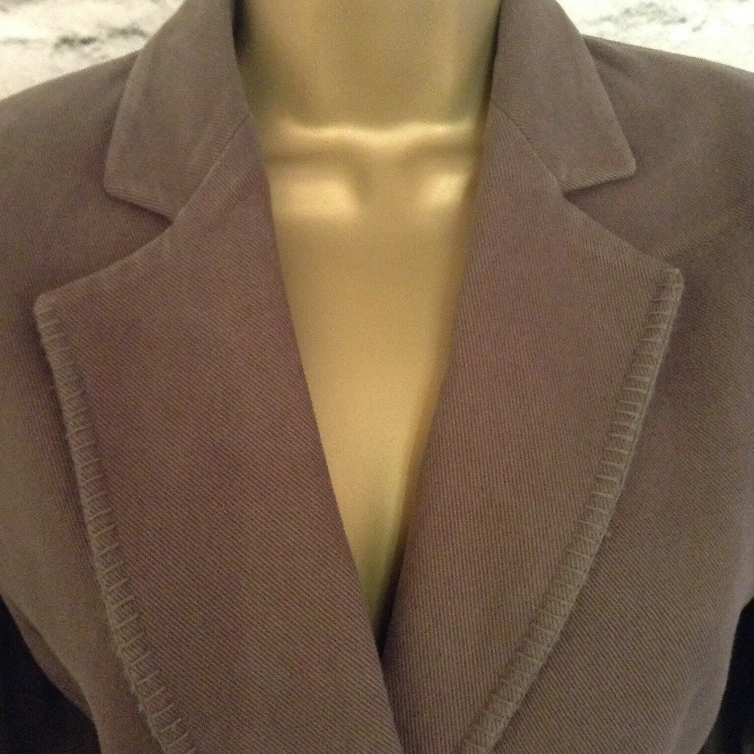 Joseph Khaki Brown Cotton Mix Jacket Blazer UK 10/12 US 6/8  EU 38/40
