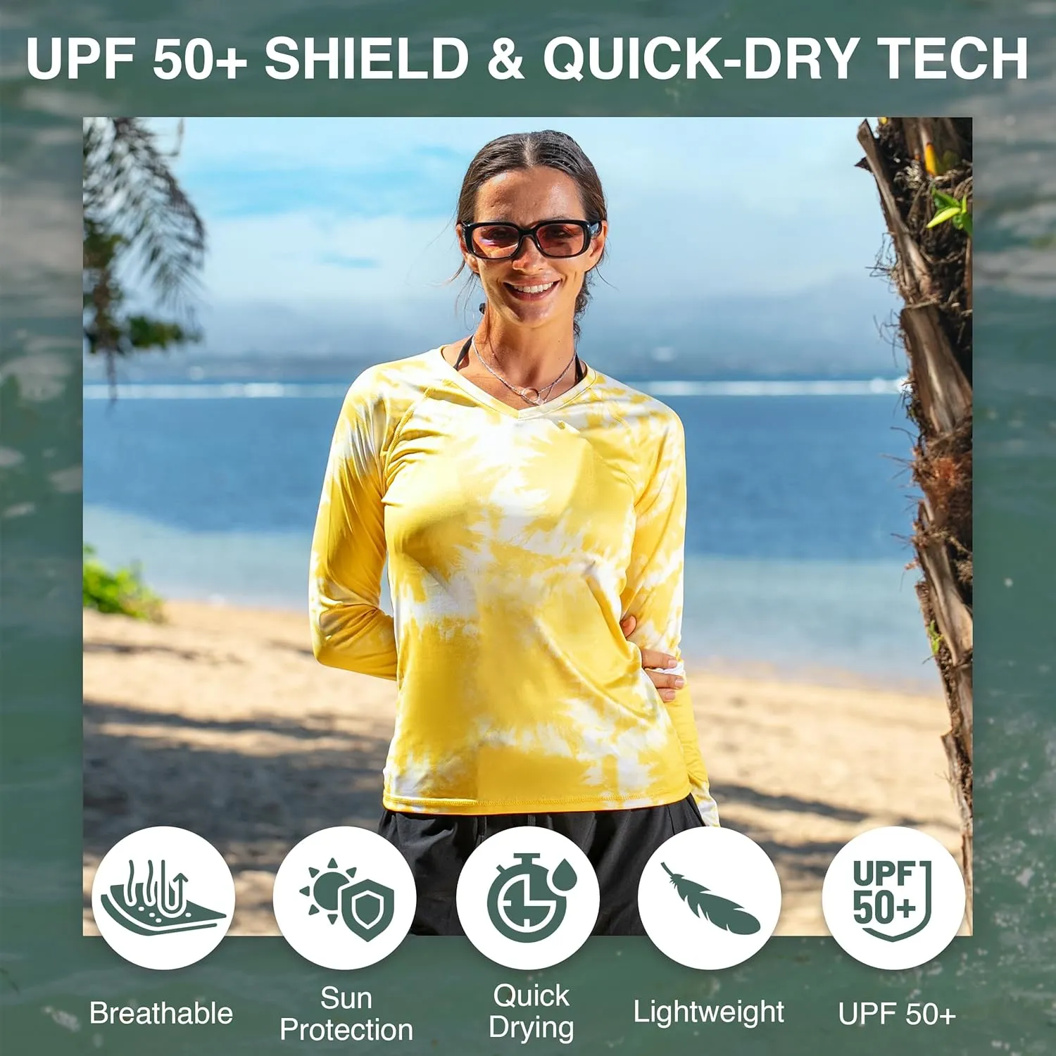 Kanu Surf Women's UPF 50  Long Sleeve Active Swim Tee & Workout Top