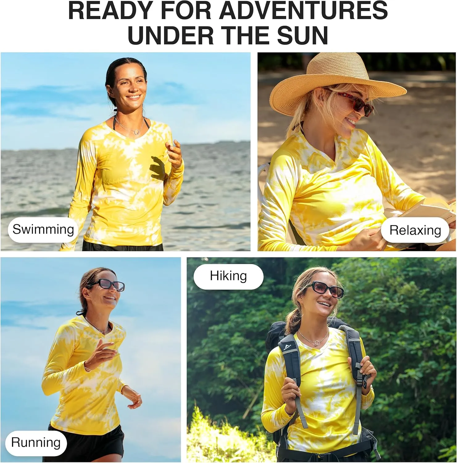 Kanu Surf Women's UPF 50  Long Sleeve Active Swim Tee & Workout Top