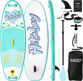 Kids Paddle Board with SUP Accessories, Child Paddle Board Durable, Lightweight, Stable Design, Wide Non-Slip Deck, 7.6ft 8ft 9.6ft Inflatable Paddle Boards for Kids & Youth