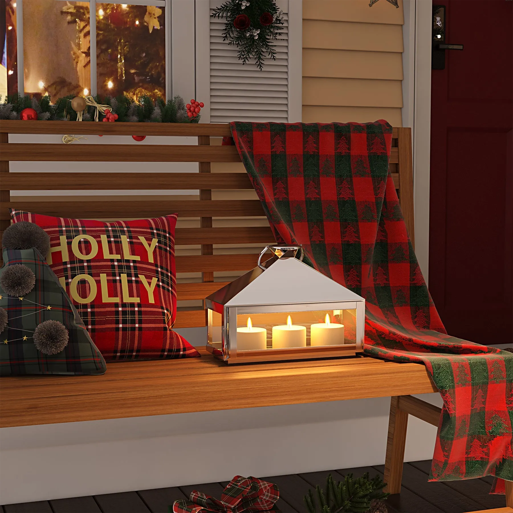 Large Metal Lantern Christmas Tabletop Lantern
