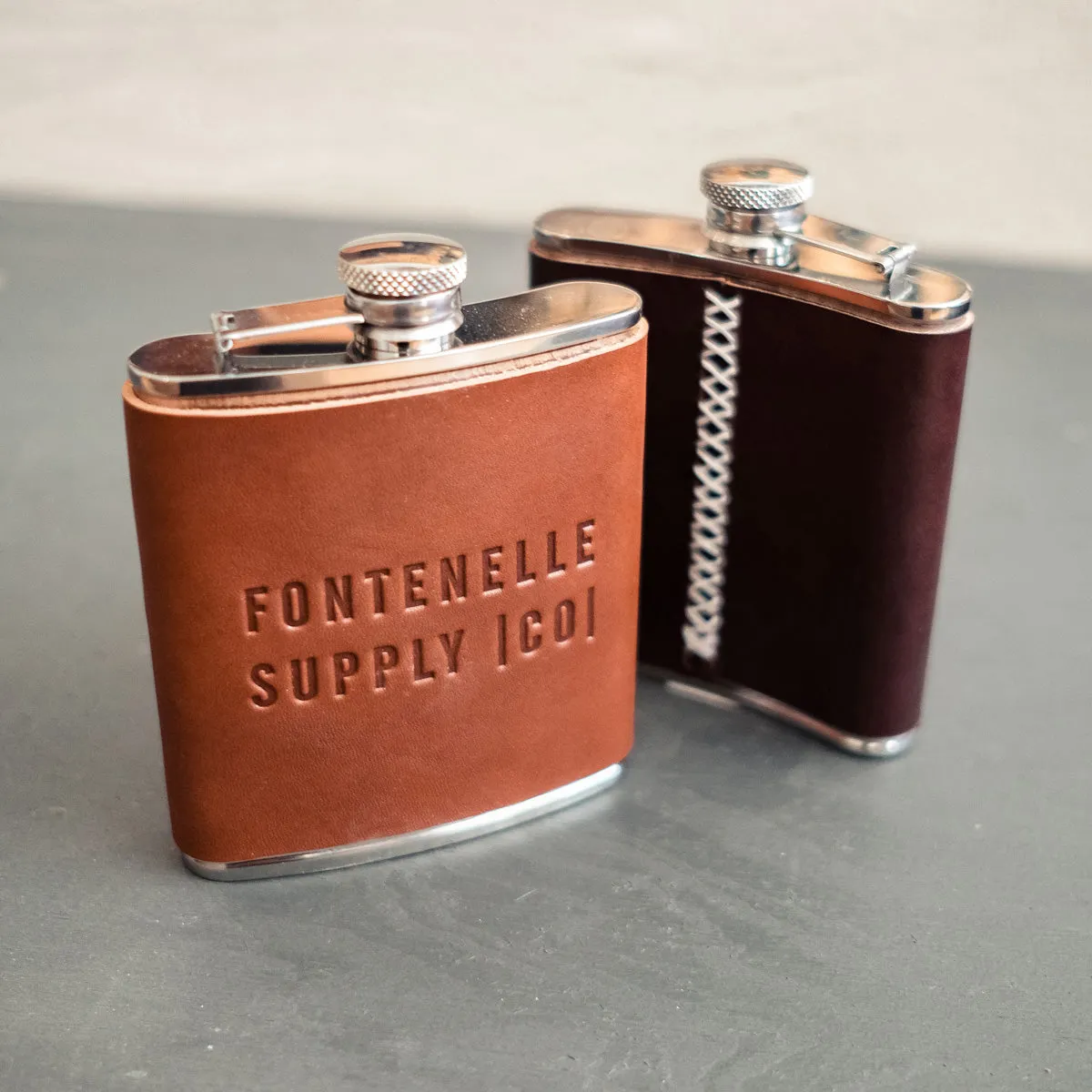 Leather Wrapped Flask