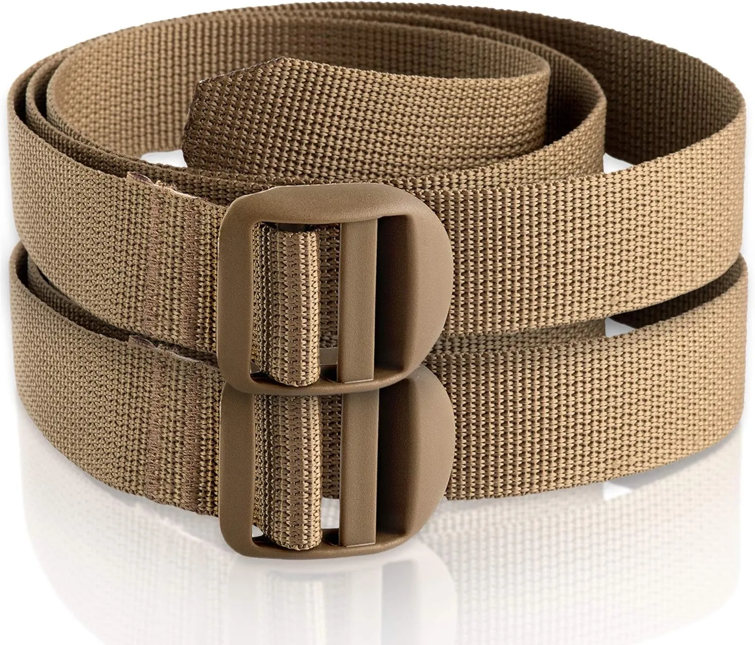 M-Tac Pack of 2X Utility Strap for Backpack Tactical Lashing for MOLLE Gear Plastic Buckle (Coyote, 40 inches)