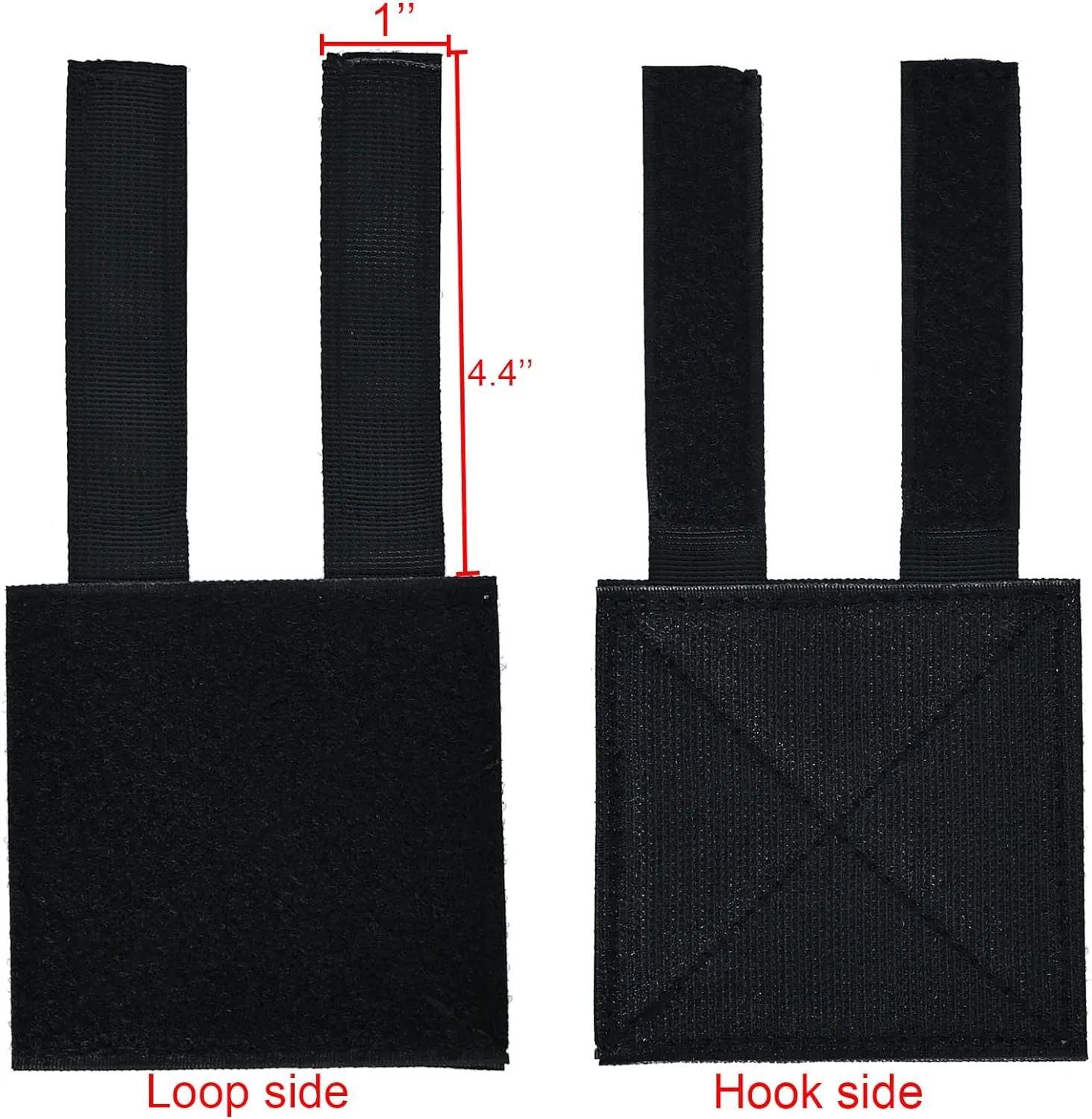 Molle Patch Panel,Hook&Loop Adapter Panel for Patch Badges,Tactical Molle Hook and Loop Panel for Badges and Insignia Patches 4''x4''