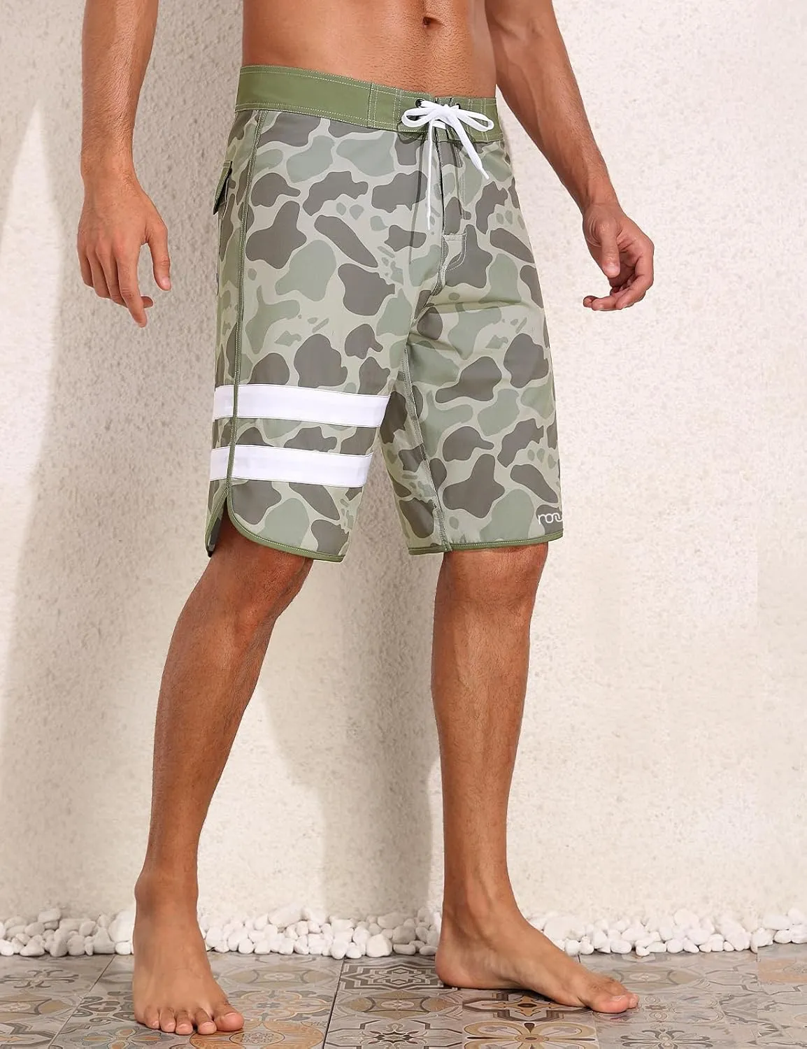 Nonwe Men's Swim Trunks Quick Dry Water Sports Beach Board Shorts with Liner