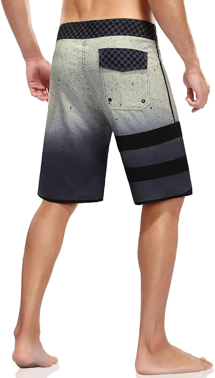 Nonwe Men's Swim Trunks Quick Dry Water Sports Beach Board Shorts with Liner