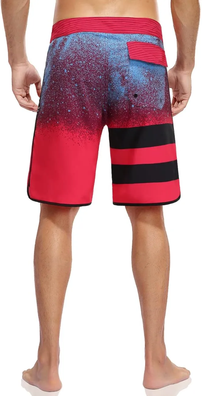 Nonwe Men's Swim Trunks Quick Dry Water Sports Beach Board Shorts with Liner