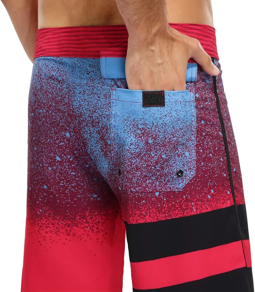 Nonwe Men's Swim Trunks Quick Dry Water Sports Beach Board Shorts with Liner