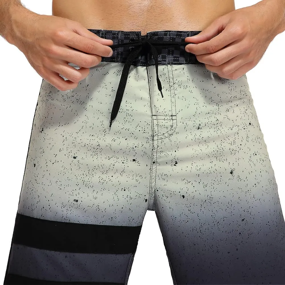 Nonwe Men's Swim Trunks Quick Dry Water Sports Beach Board Shorts with Liner