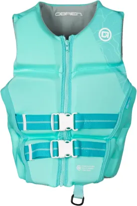 O'Brien Women's Flex V-Back Neoprene USCGA lfie Jacket for Watersports, Boating, PWC, Swimming & Paddle