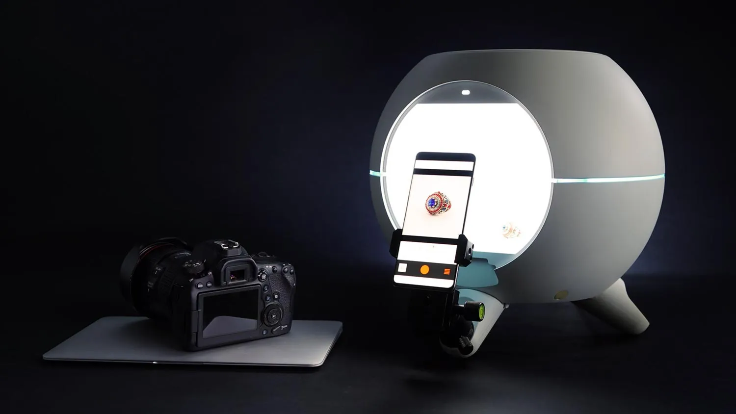 Orangemonkie Foldio360 Smart Dome with Phone Mount Kit - Bundle