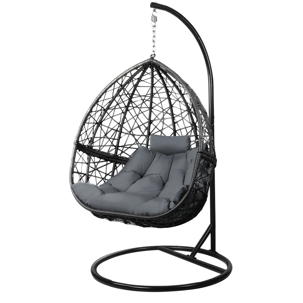 Outdoor Hanging Swing Chair Black