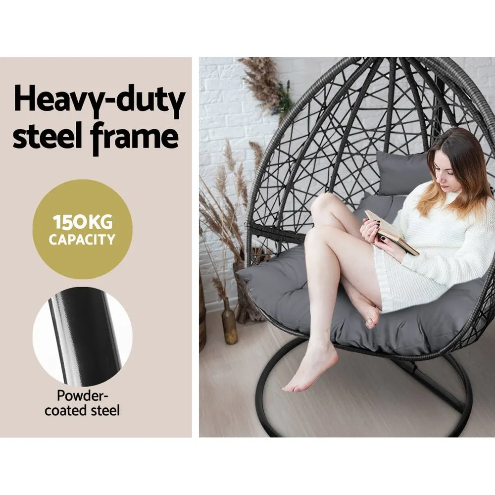 Outdoor Hanging Swing Chair Black