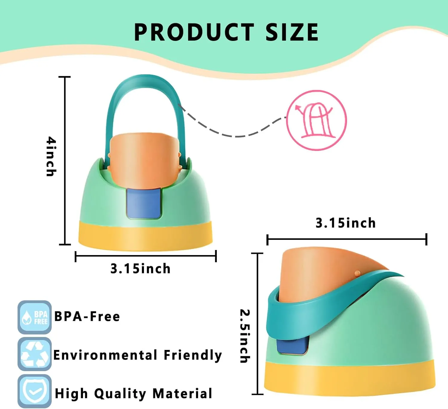 Replacement Lid for Owala Freesip Water Bottle, Compatible with Owala Lid and Cap, Premium Accessories for 16oz 24oz 32oz 40oz Bottles,Leak-Proof,BPA-Free