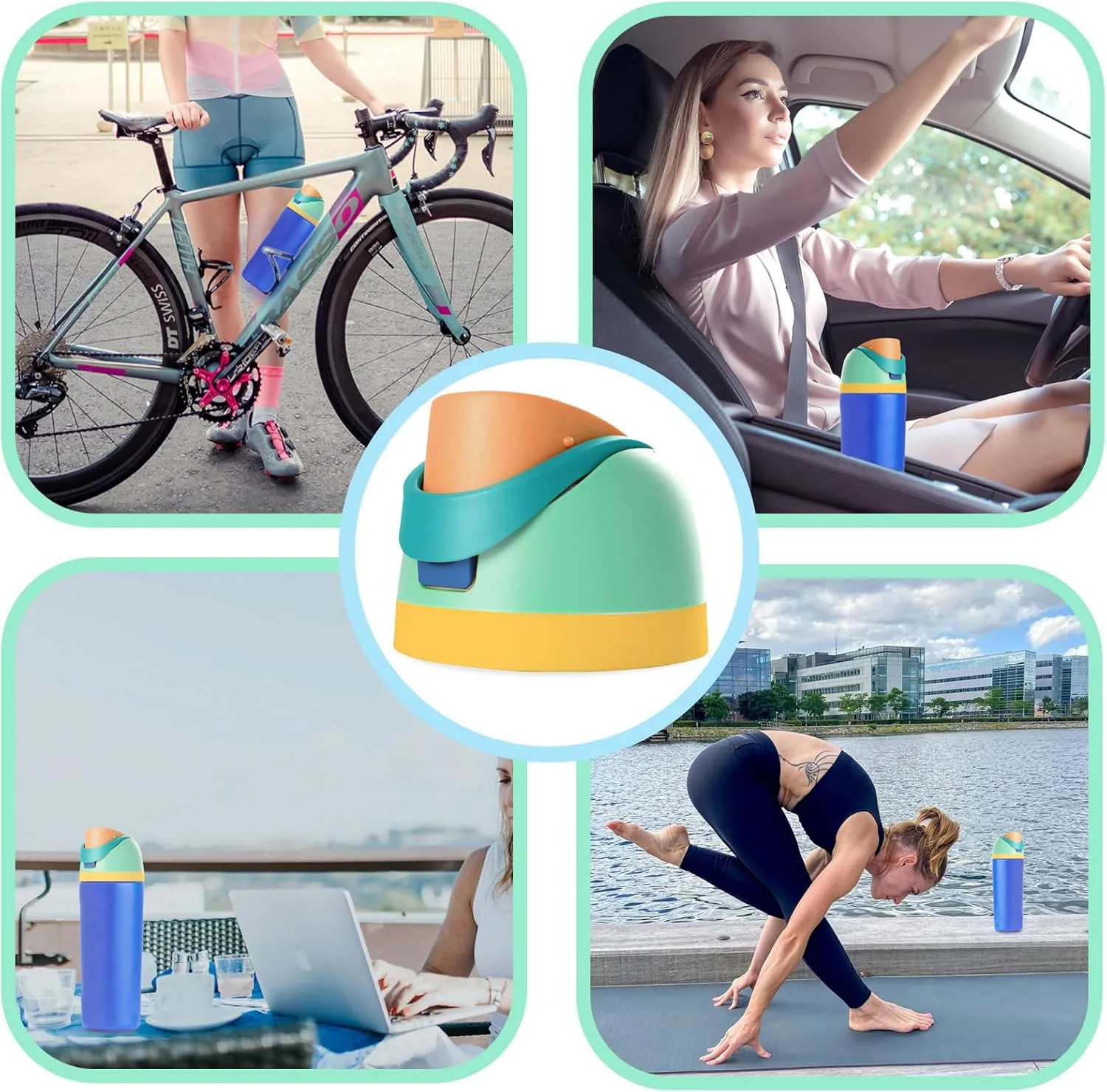 Replacement Lid for Owala Freesip Water Bottle, Compatible with Owala Lid and Cap, Premium Accessories for 16oz 24oz 32oz 40oz Bottles,Leak-Proof,BPA-Free