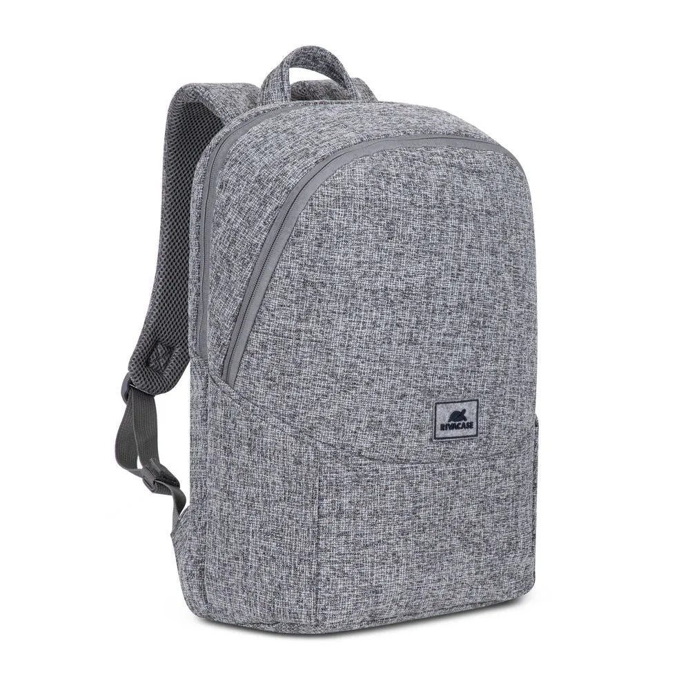 Rivacase Anvik 15.6" Laptop Backpack, 15L, Gray, Waterproof Fabric, Pockets For 10.5" Tablet, Smartphone, Documents, Acc