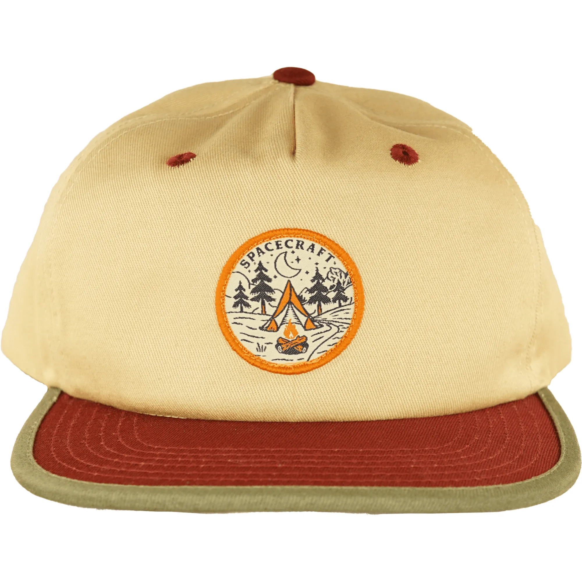 Spacecraft Happy Camper Snapback Hat - Tan