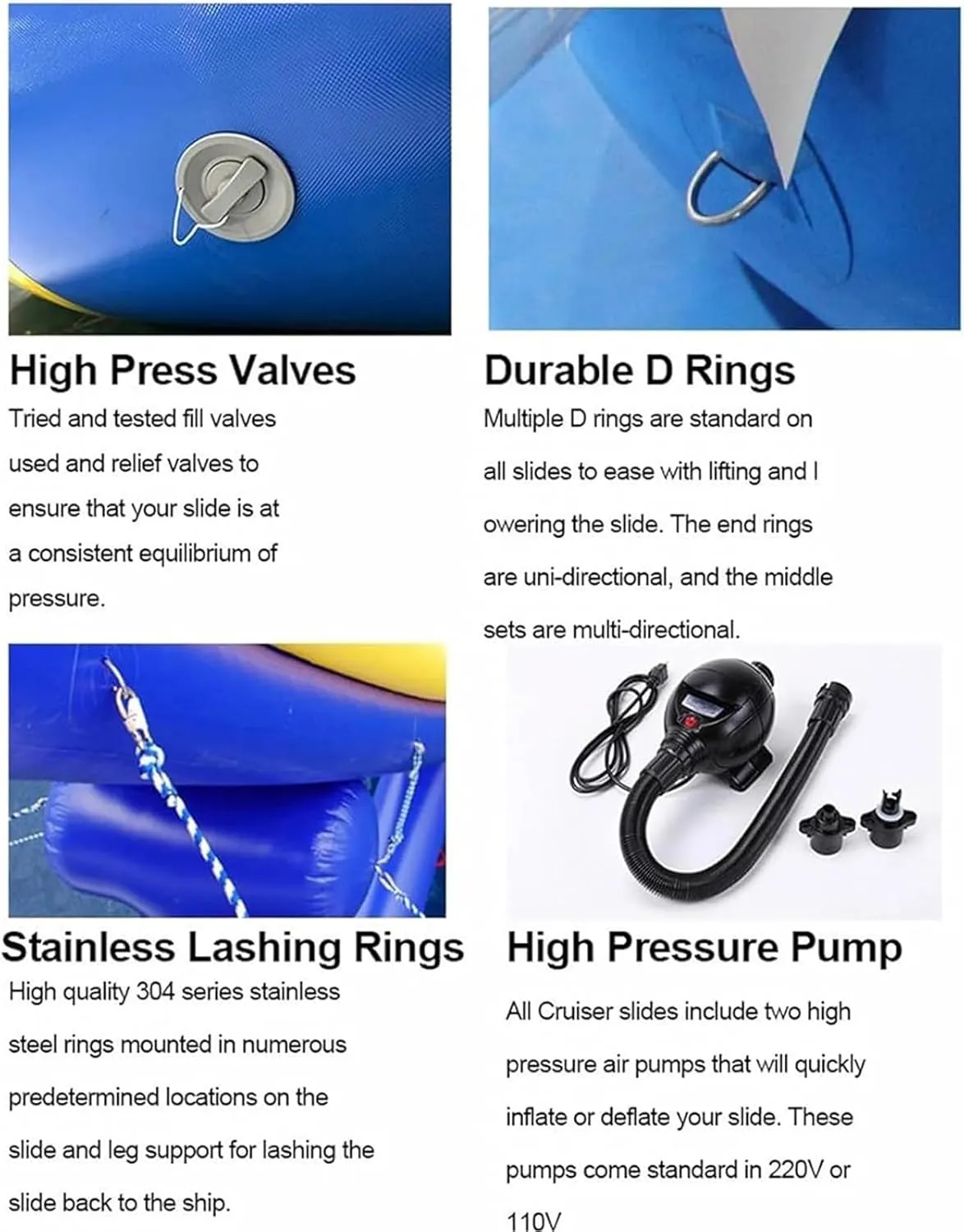 Summer Outdoor Marine Water Yacht Slide Paradise, Easy to Install, Equipped with Air Pump for Yachts and Ships
