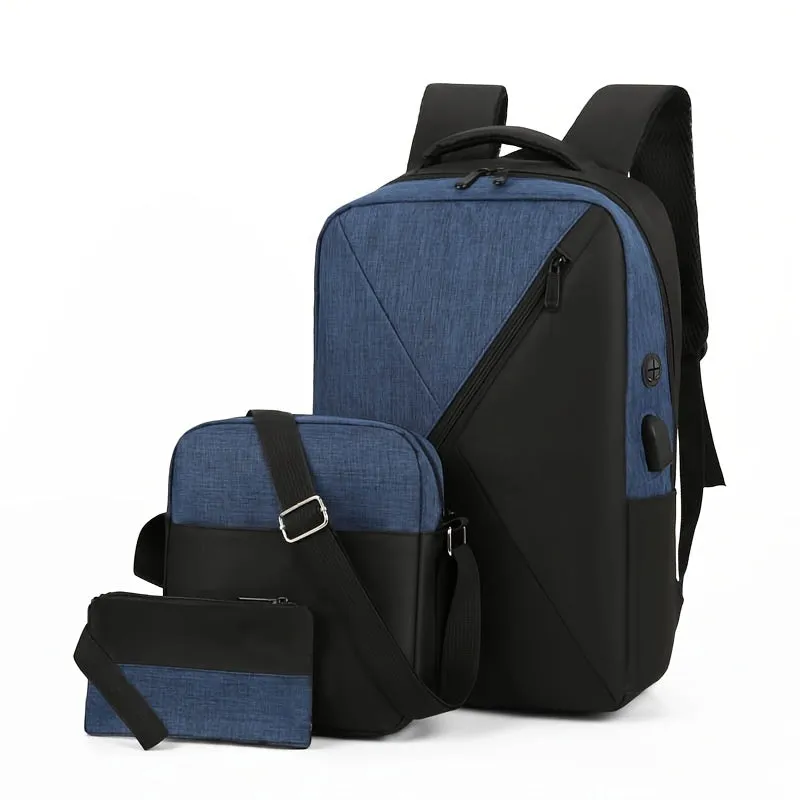 Versatile Oxford Cloth Backpack with Explosion Style  Headphone Jack