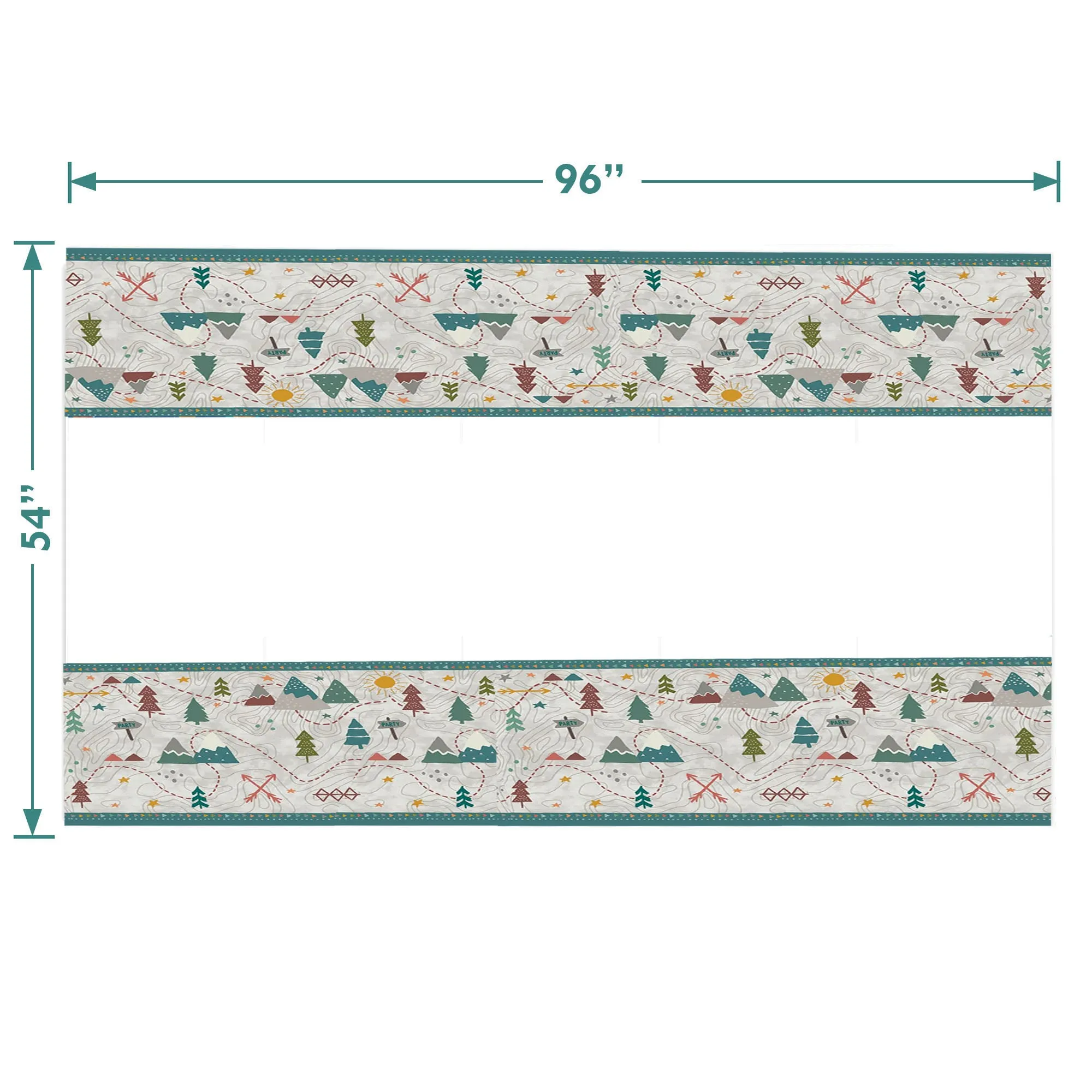 Wilderness Adventure Plastic Table Cover Birthday Party Decorations, 2 Pack