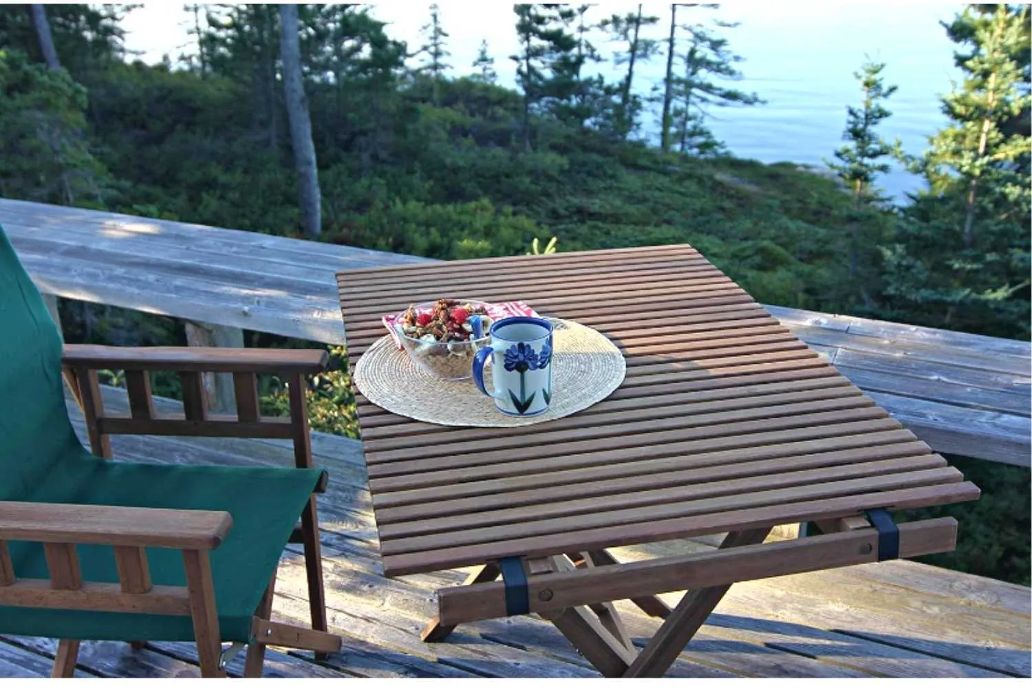 Wood Roll Top Table | 42" x 28"