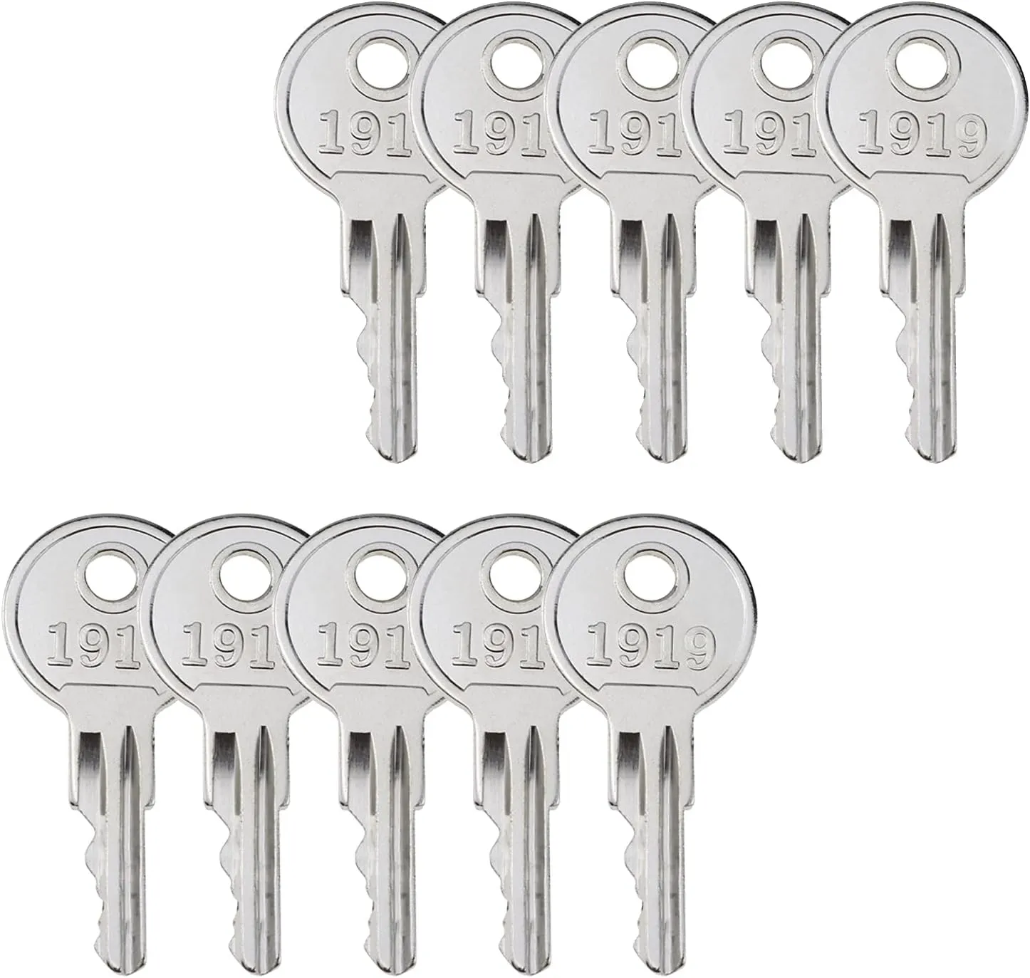 YIXIN Golf Cart Ignition Key (Set of 10) Compatible with EZGO (1982-Up) Gas and Electric
